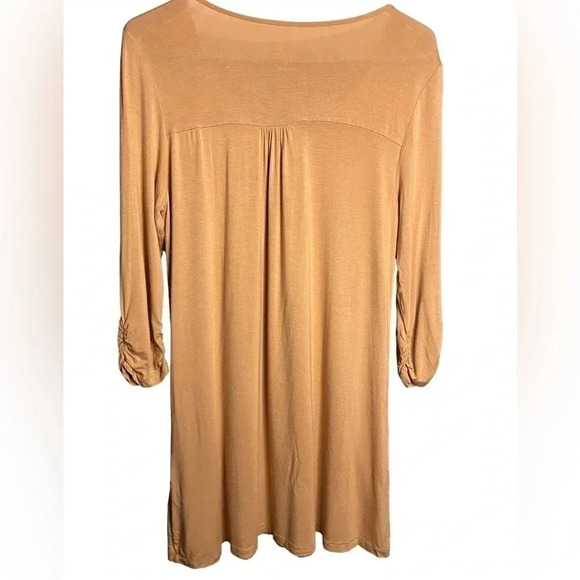 LOGO by Lori Goldstein Long Boho Tunic Blouse Front pockets Size S - Picture 4 of 8